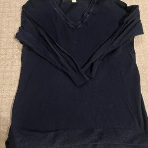 J. Crew Deep Blue V-Neck Sweater